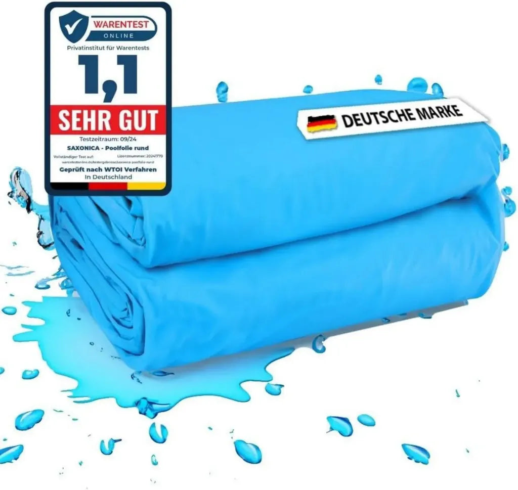 Hochwertige Poolfolie für Rundpool Stahlwand, Blau, Ø 500 x 120 cm, 0.8 mm
