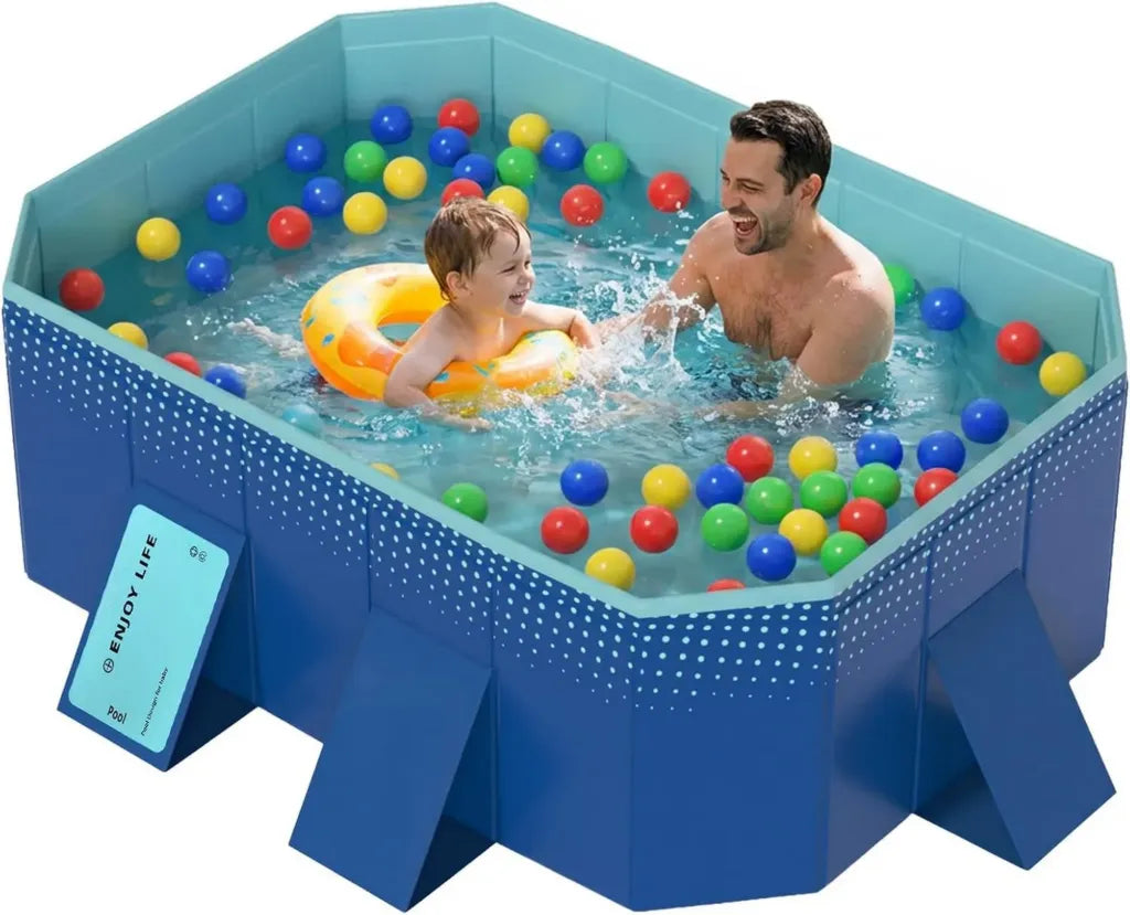 Faltbares Planschbecken für Kinder und Haustiere, Tragbarer Pool, Badewanne, 180x135x50cm