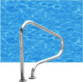 Schwimmbad-Handlauf aus 316 Edelstahl, stabil und deckmontiert, geeignet für Innen- und Außenpools, Silber