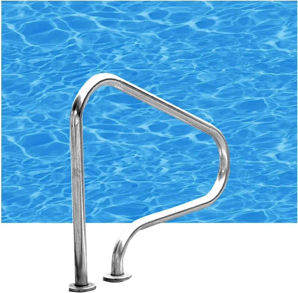 Schwimmbad-Handlauf aus 316 Edelstahl, stabil und deckmontiert, geeignet für Innen- und Außenpools, Silber