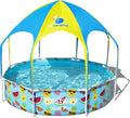Bestway Rundpool mit Sonnendach, Obst-Design, 244 x 51 cm