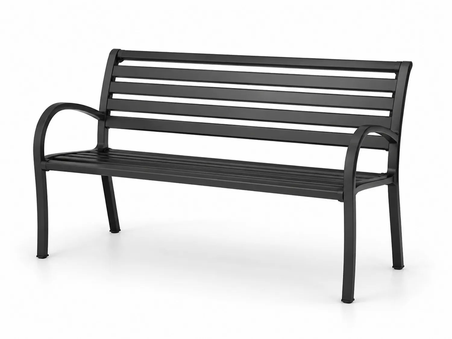 Gartenbank Metall Schwarz 126x60x85 cm