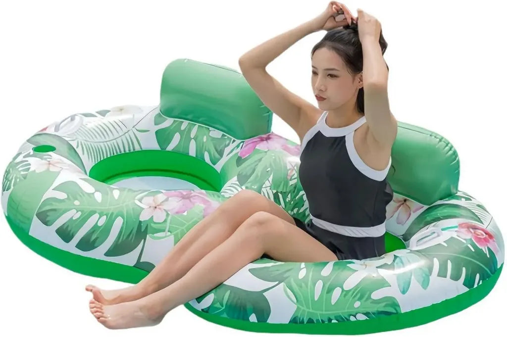 Aufblasbare Schwimm-Lounge für Erwachsene, Ideal für Pool, Strand und Urlaub