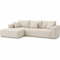 Ecksofa L-Form 280x170 cm Stoff Beige