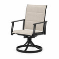 Aluminium Drehstuhl mit Textilene Bezug Beige