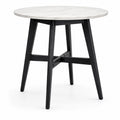Runder Tisch 75cm Marmoroptik Holzbeine