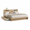 Holzbett mit Schubladen 200x180cm Eiche