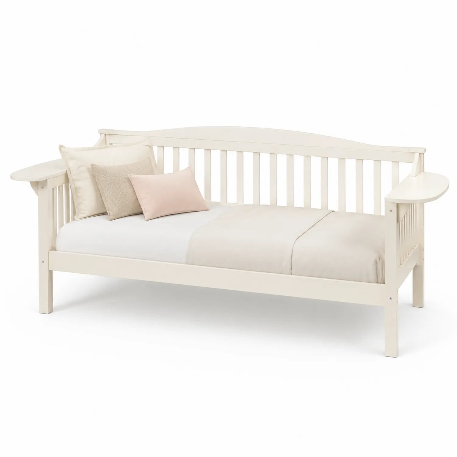 Holztagesbett Creme 200x90 cm
