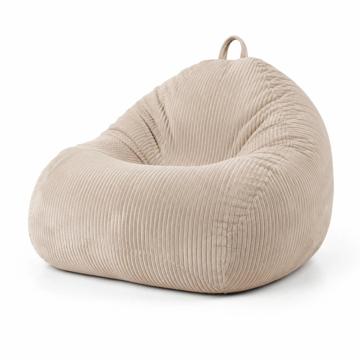 Sitzsack, Breitcord, Beige, 100x100x70 cm