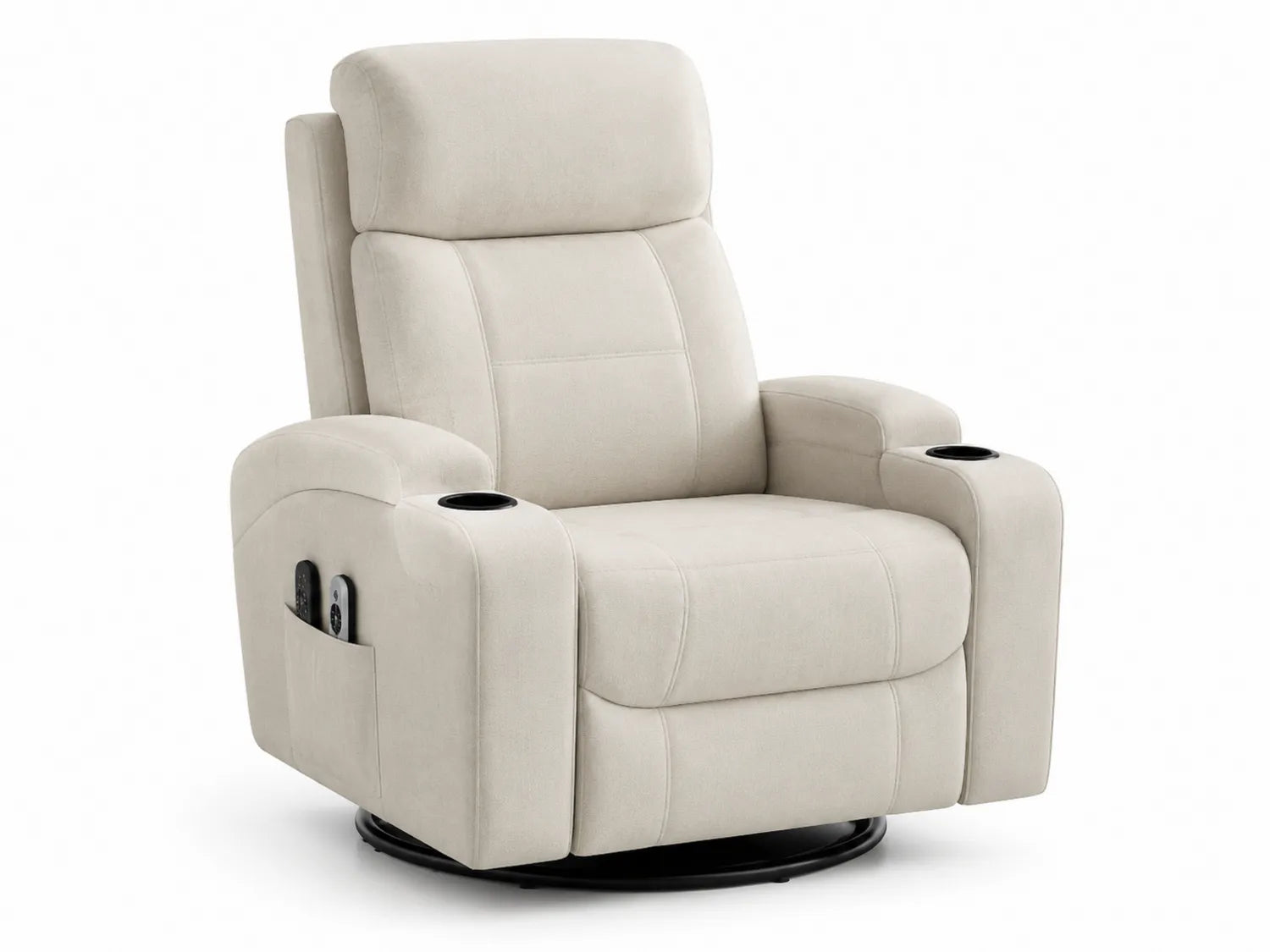 Verstellbarer Polstersessel Mikrofaser Beige