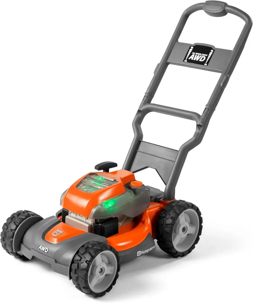 Husqvarna Kinder-Rasenmäher-Spielzeug mit Sound und Licht – Inkl. Batterien – Ab 3 Jahren