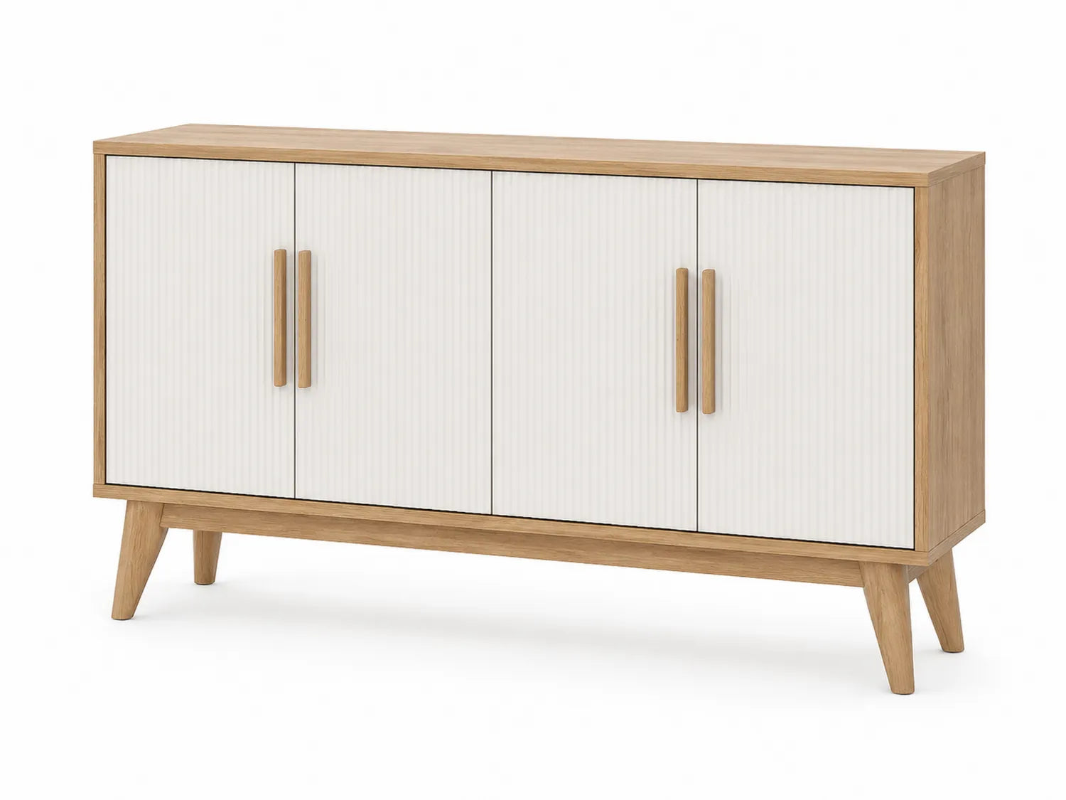 Sideboard aus Eichenholz und MDF mit 4 Türen