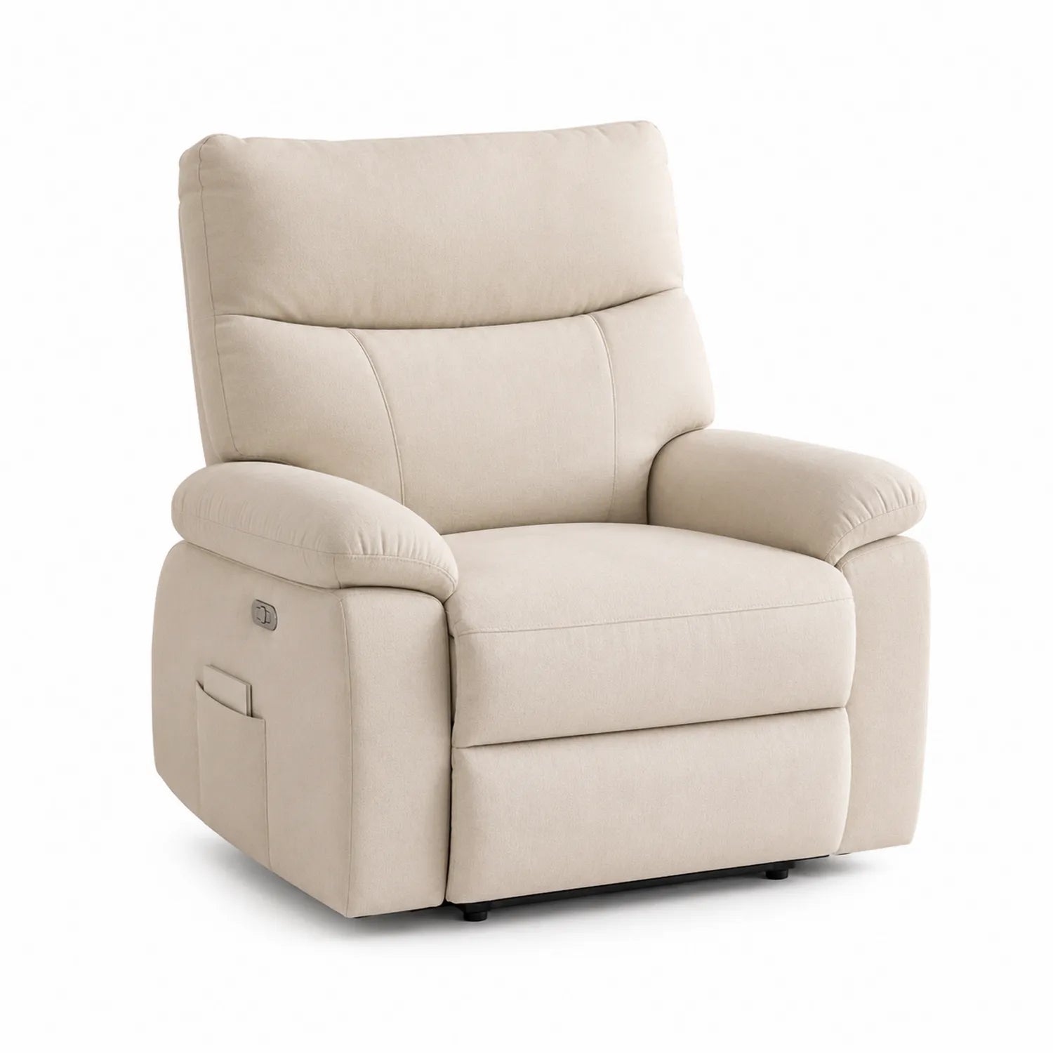 Verstellbarer Sessel Polyestergewebe Beige 100cm x 95cm x 90cm