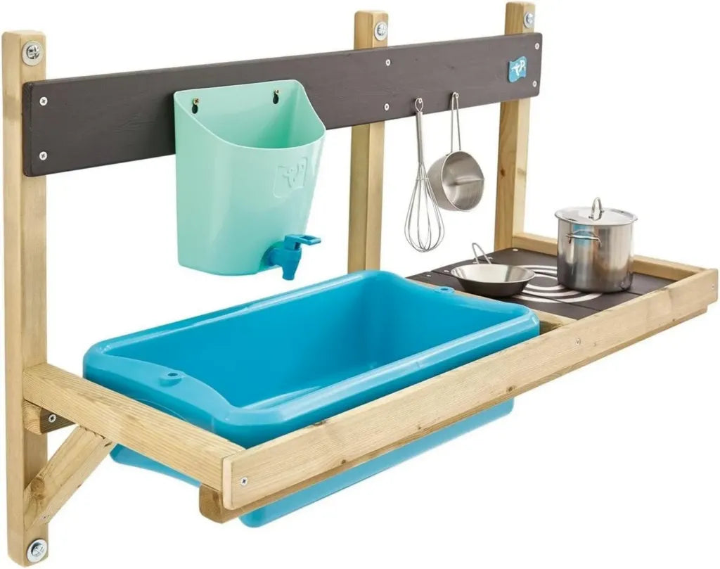 Hochwertige Schlammküche aus Holz für Kinder ab 3 Jahren - Perfekt für Outdoor-Wasser- und Sandspiele
