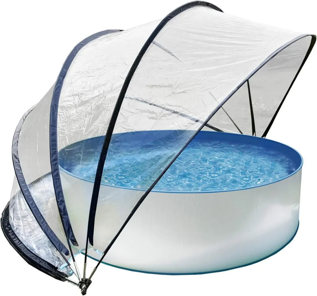 Miganeo Luxus Pool Überdachung für Pools bis 366x132 cm | Höhe 240 cm | extra robustes Material